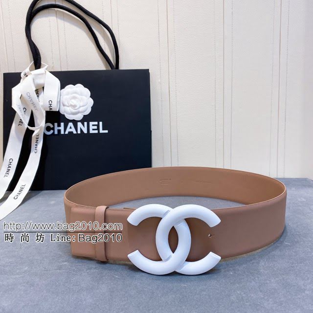 Chanel女士皮帶 香奈兒cc烤漆logo扣雙面可用小牛皮腰帶  jjp1148